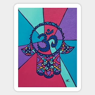 Om Hamsa by Harriette Knight Sticker